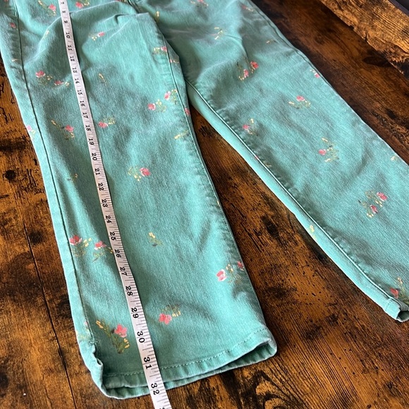 NYDJ Capri Jeans Natflordes Green Floral Size 4 - Picture 5 of 8